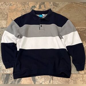Vintage navy striped collar crewneck Prospirit Size Medium
